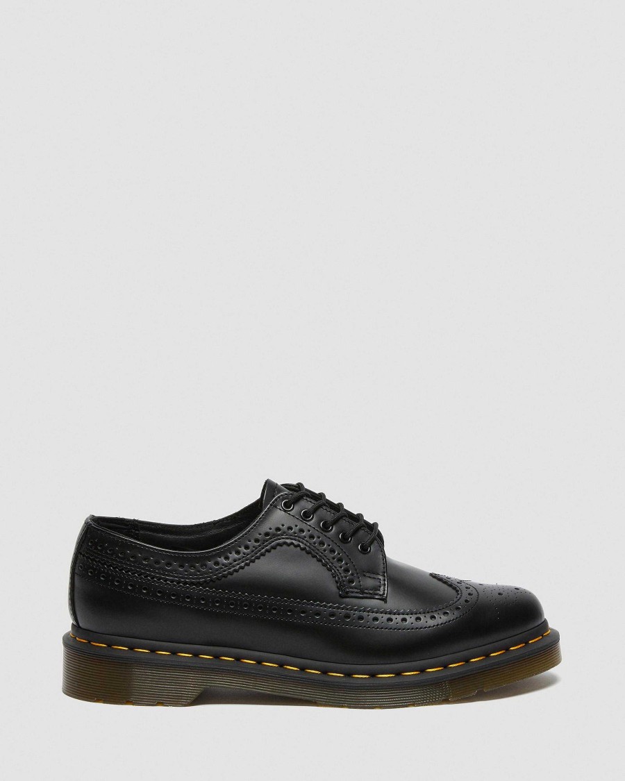 Messieurs Dr. Martens Chaussures De Fete | 3989 Chaussures Richelieu En Cuir Lisse Noir — Lisse