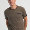 Homme Benson & Cherry T-Shirts Pour Homme | T-Shirt Fluide Raye Tudalig Beige