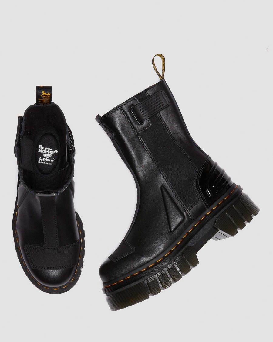 Dames Dr. Martens Bottines | Bottines Chelsea A Plateforme Haute Audrick Noir