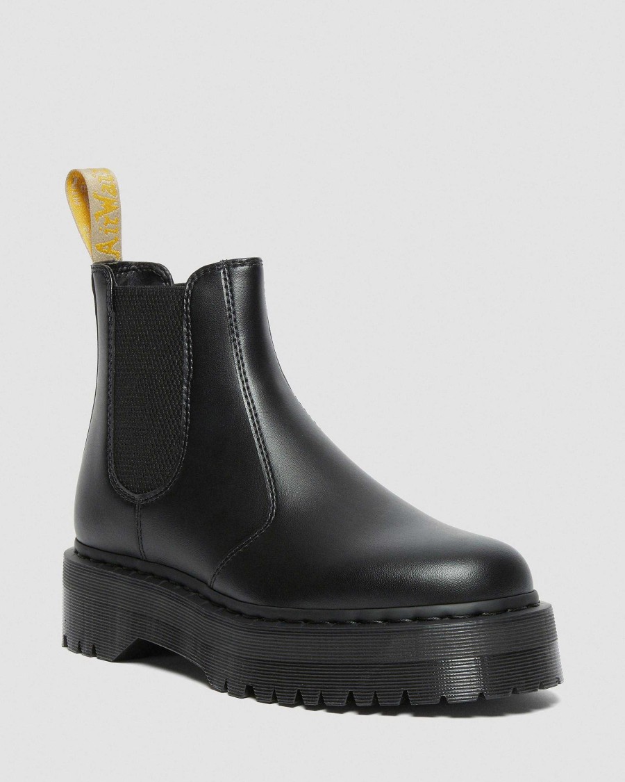 Messieurs Dr. Martens Plateformes | Bottines Chelsea A Plateforme Vegetaliennes 2976 Felix Noir — Felix Rub Off