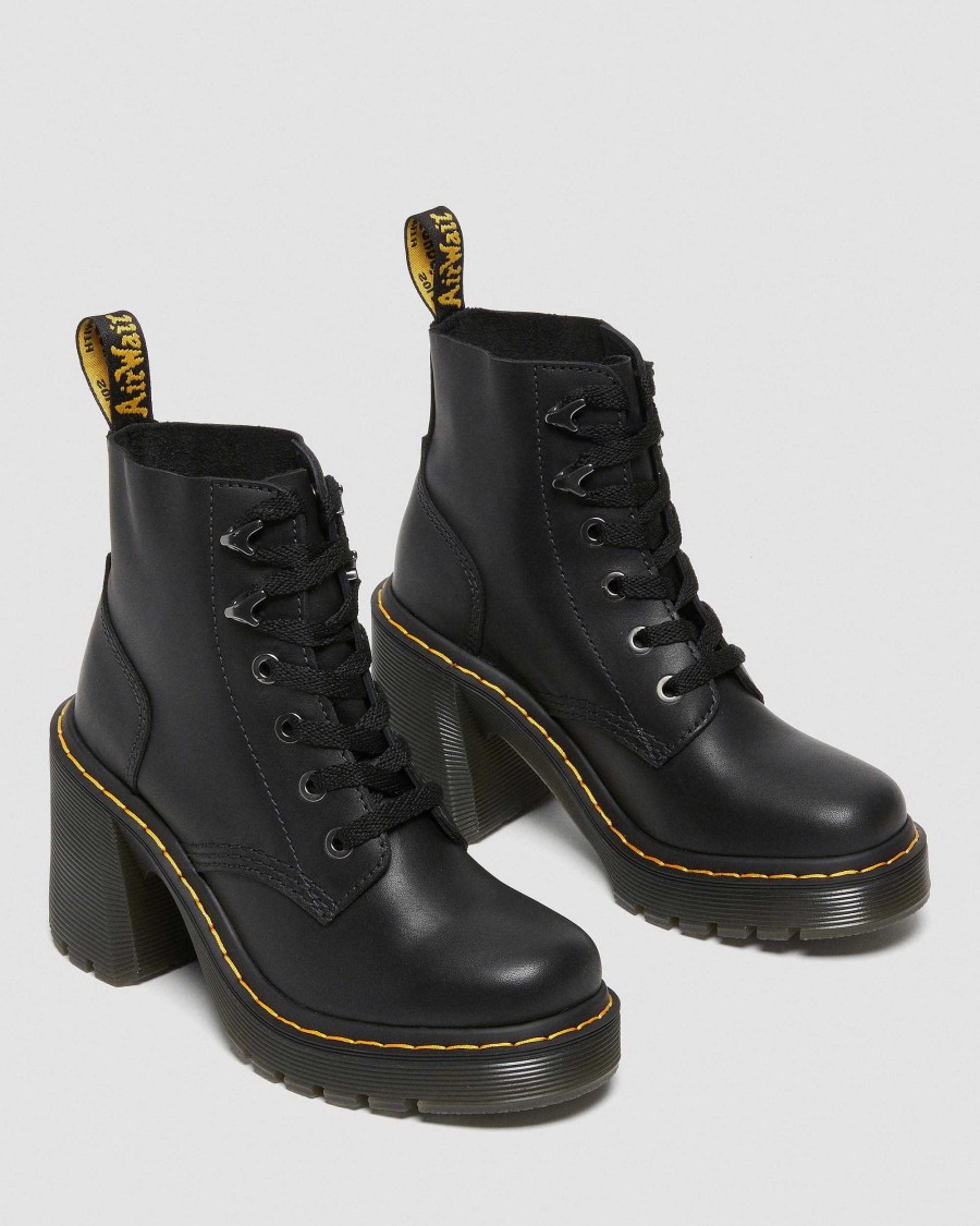 Dames Dr. Martens Maihars A La Peau Douce | Jesy Sendal Cuir - Talons Hauts Noir — Bois De Santal