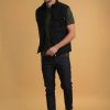 Homme Benson & Cherry Vestes Et Sweaterie Pour Homme | Gilet Sans Manches Matelasse Deperlant Salu Noir