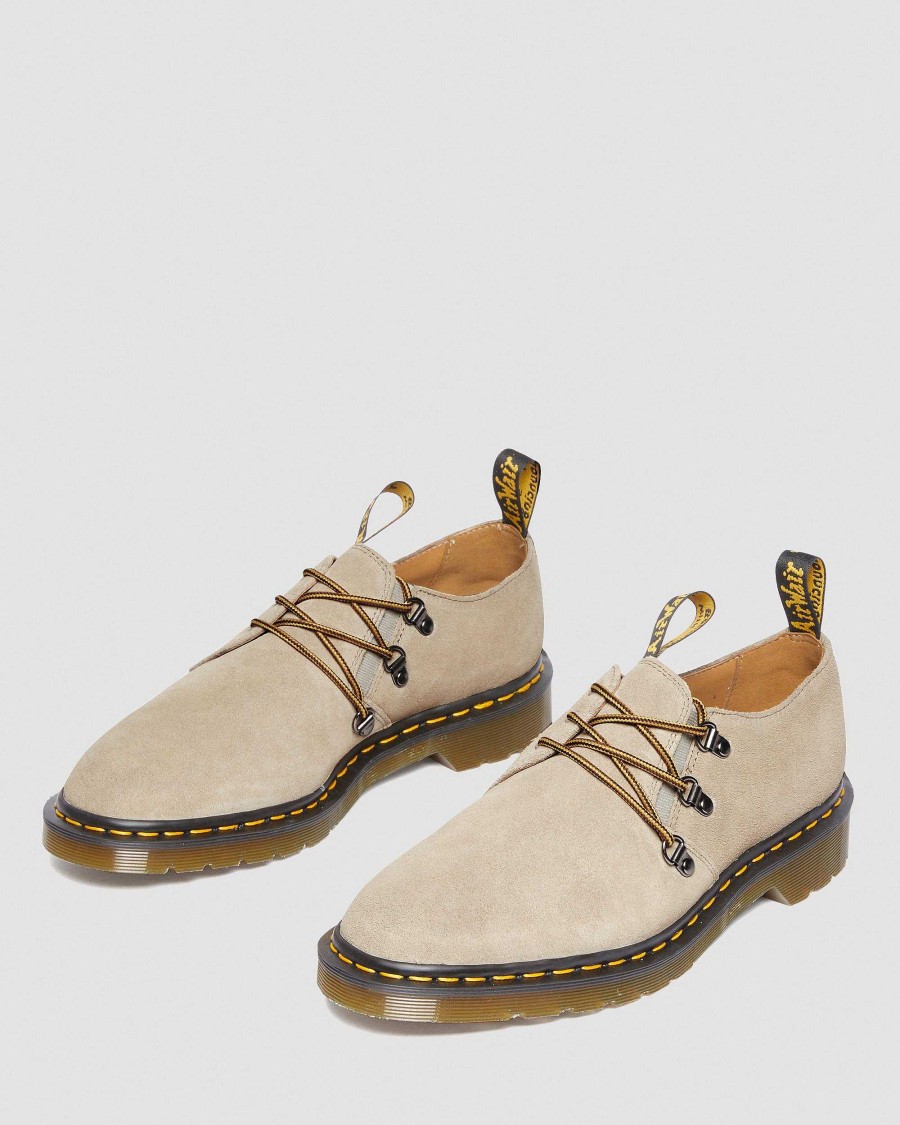 Messieurs Dr. Martens Chaussures Fabriquees En Angleterre | 1461 Engineered Garments - Chaussures En Daim Milkshake — Daim