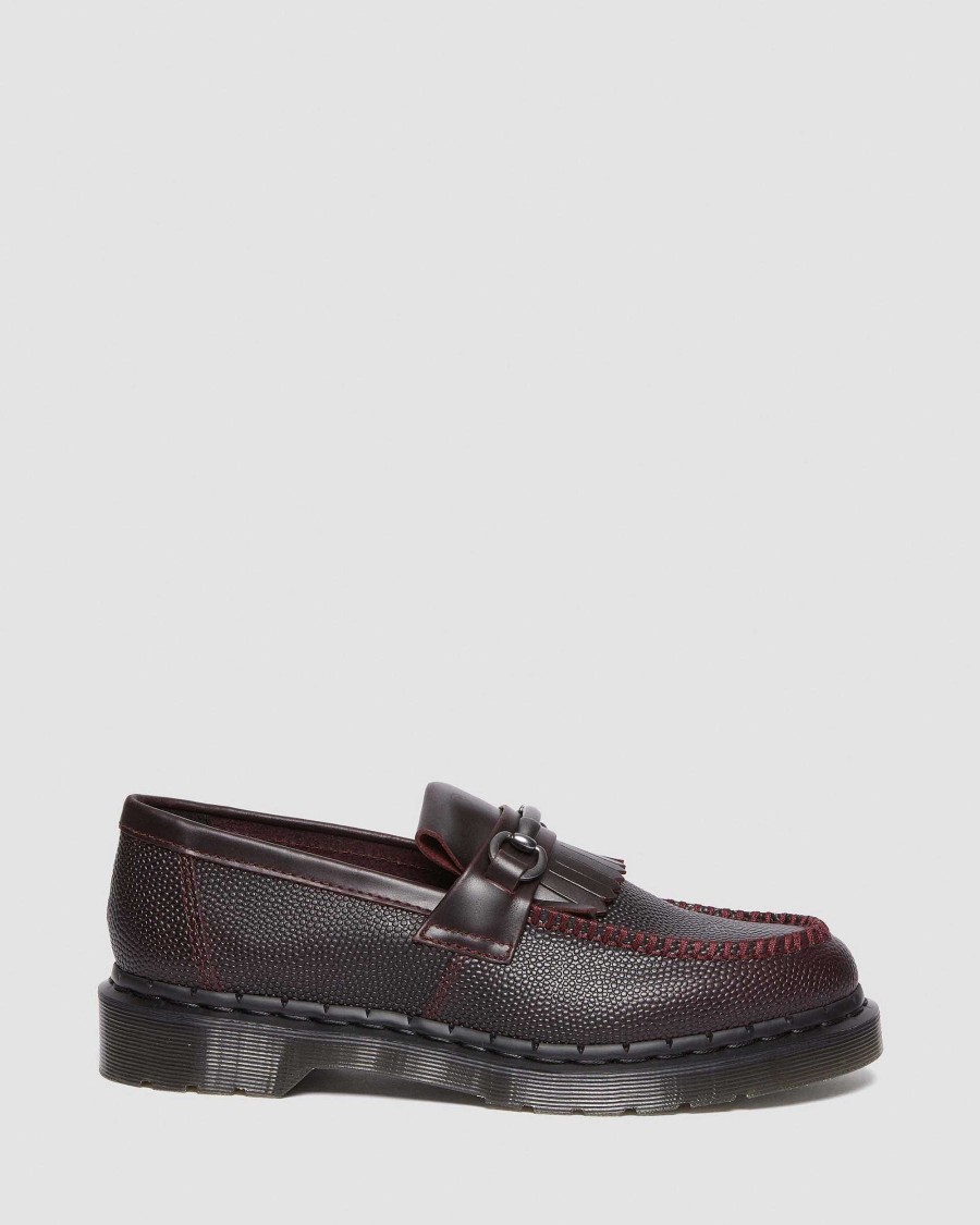 Messieurs Dr. Martens Tous Les Mocassins | Mocassins Kiltie En Cuir Graine Adrian Snaffle Sang De Boeuf