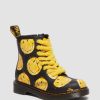 Enfants Dr. Martens Maihars Pour Enfants | Bottes En Cuir Junior 1460 Smiley® Noir — Hydro