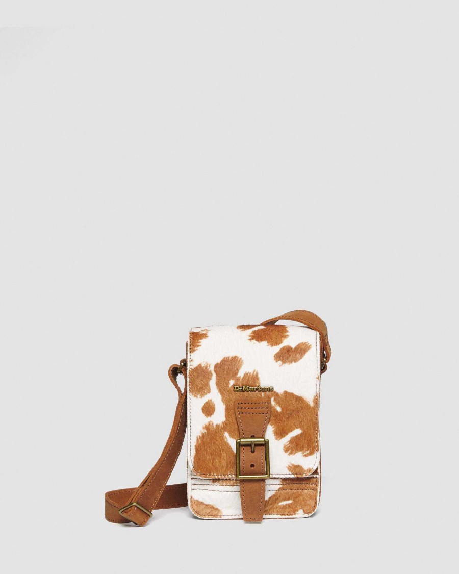 Accessoires Dr. Martens Sacs En Cuir | Sac A Bandouliere Vertical A Imprime Vache Et Cheveux Bronzage Chaud — Cheveux Sur