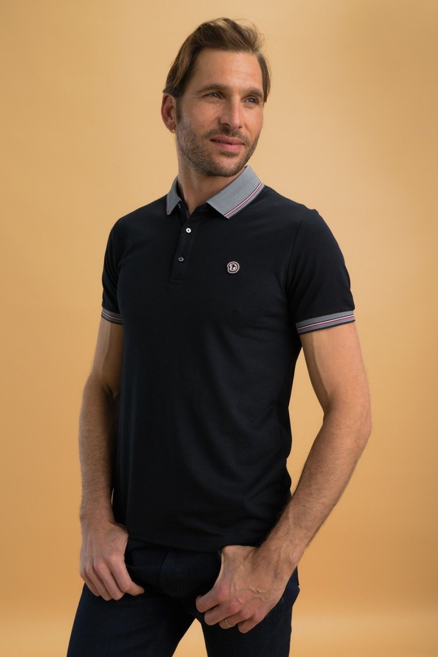 Homme Benson & Cherry Polos Pour Homme | Polo En Maille Piquee Gokou Marine