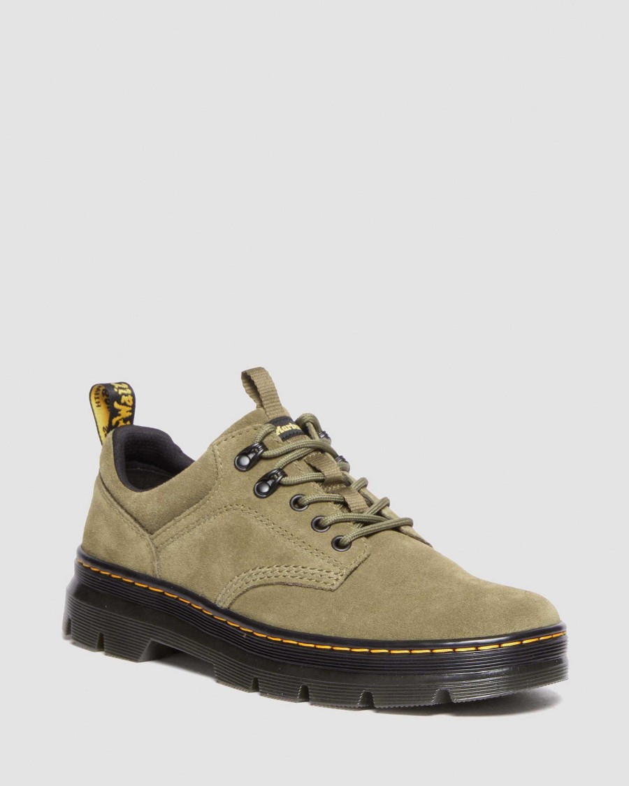 Messieurs Dr. Martens Chaussures Decontractees | Chaussures Utilitaires En Daim Reeder Dms Olive — Ehsuede