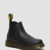 Enfants Dr. Martens Chaussures D'Ecole Pour Filles | Bottines Chelsea Junior 2976 Softy T En Cuir Noir — Softy T