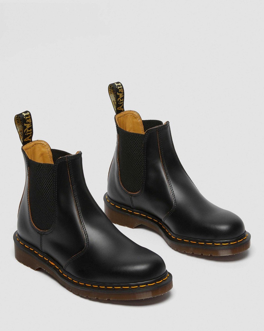 Messieurs Dr. Martens Bottines Chelsea | Bottines Chelsea 2976 Vintage Fabriquees En Angleterre Noir — Quilon