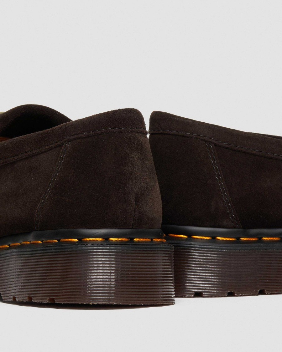 Messieurs Dr. Martens Tous Les Mocassins | Mocassins Adrian Snaffle Marron — Veau Suede Repello