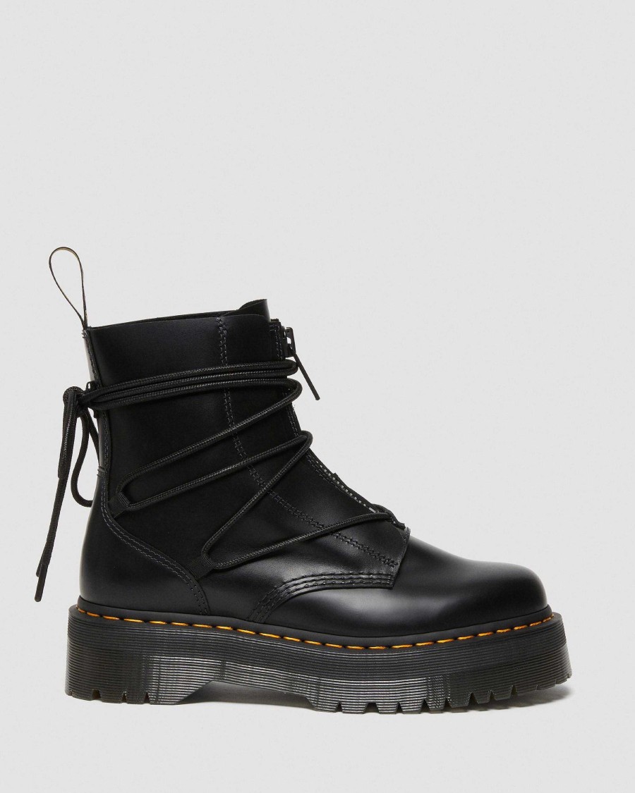 Messieurs Dr. Martens Plateformes | Plateformes En Cuir Lacees Jarrick Ii Noir — Lisse+Paris