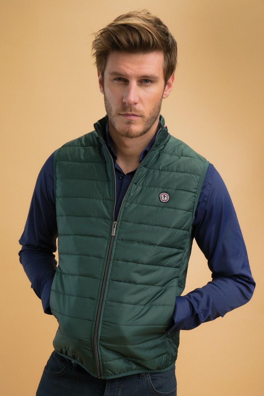 Homme Benson & Cherry Vestes Et Sweaterie Pour Homme | Gilet Matelasse Sans Manches Spero Sapin