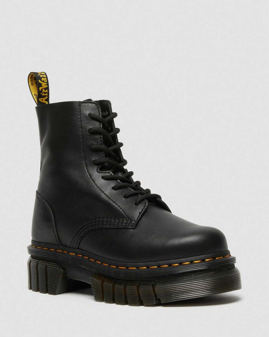 Messieurs Dr. Martens Plateformes | Bottines A Plateforme Audrick Nappa Lux Noir — Nappa Lux