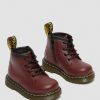 Enfants Dr. Martens Chaussures D'Ecole Pour Filles | Infant 1460 Softy T - Bottines En Cuir Rouge Cerise — Softy T