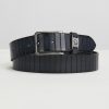 Homme Benson & Cherry Ceinture Homme | Ceinture Pour Homme Effet Rainure Corsica Marine