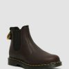 Messieurs Dr. Martens Maihars Bruns | Bottines Chelsea En Cuir 2976 Warmwair Valor Wp Brun Fonce — Valor Wp