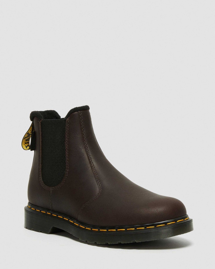 Messieurs Dr. Martens Maihars Bruns | Bottines Chelsea En Cuir 2976 Warmwair Valor Wp Brun Fonce — Valor Wp