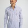 Homme Benson & Cherry Chemises Pour Homme | Chemise Popeline A Motif Louve Blanc