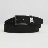 Homme Benson & Cherry Ceinture Homme | Ceinture En Cuir Nubuck Effet Pique Citrus Noir