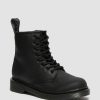 Enfants Dr. Martens Maihars Impermeables | Peignes En Cuir Serena 1460 Doubles De Fausse Fourrure Pour Enfants Noir — Republique Impermeable