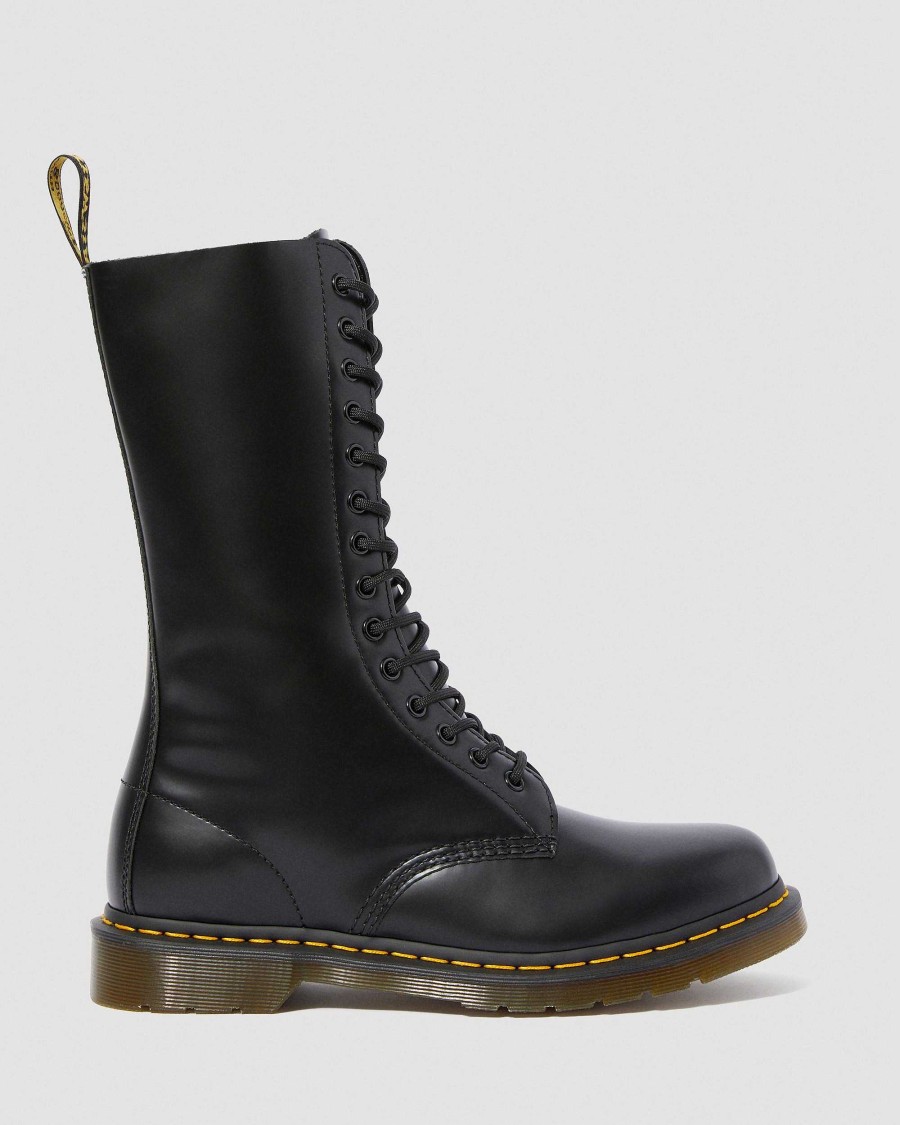 Messieurs Dr. Martens Tenias | 1914 Maiharis A Lacets En Cuir Lisse Noir — Lisse