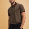 Homme Benson & Cherry Polos Pour Homme | Polo En Maille Jacquard Garan Choco