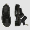 Dames Dr. Martens Sandales A Plateforme | Sandales A Plateforme En Cuir Nappa Lux A 3 Brides Ricki Noir — Nappa Lux