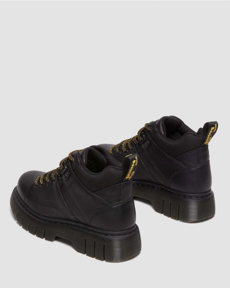 Messieurs Dr. Martens Chaussures Utilitaires | Bottines A Lacets En Cuir Woodard Noir — Grizzly