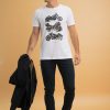 Homme Benson & Cherry T-Shirts Pour Homme | T-Shirt Col Rond Indian Motor Cycle Tala Blanc