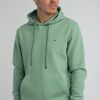 Homme Benson & Cherry Vestes Et Sweaterie Pour Homme | Sweat Capuche Poche Kangourou Steele Vert-Deau