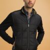 Homme Benson & Cherry Vestes Et Sweaterie Pour Homme | Sweat Avec Empiecement Matelasse Schetland Noir