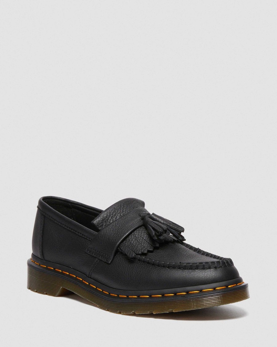 Dames Dr. Martens Mocassins | Mocassins A Pampilles Adrian Virginia Noir — Virginie