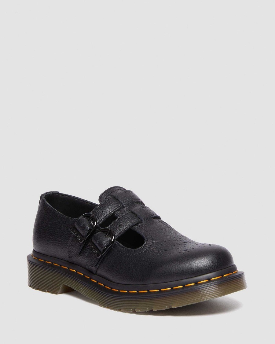 Dames Dr. Martens Chaussures Noires | 8065 Chaussures Mary Jane En Cuir Virginia Noir — Virginie