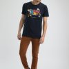 Homme Benson & Cherry T-Shirts Pour Homme | T-Shirt Coton Hommage A Coluche Taiga Marine