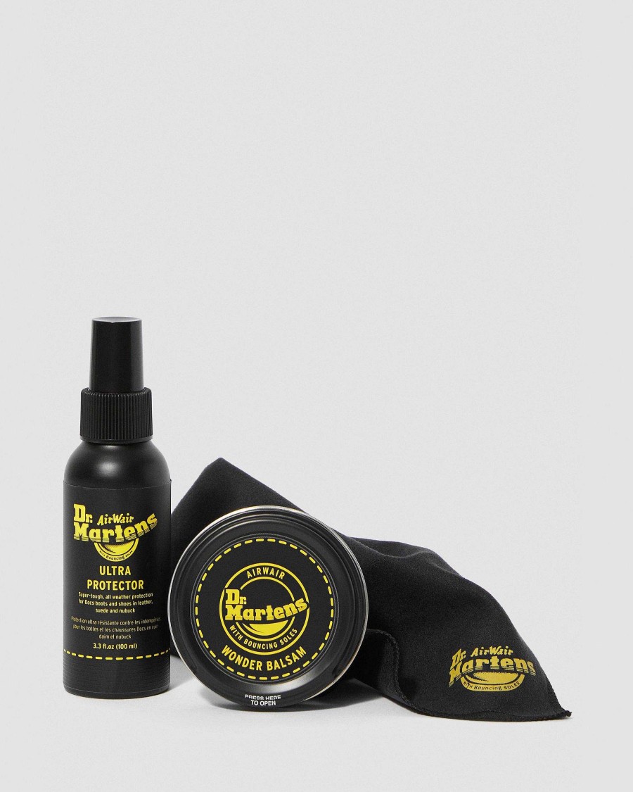 Accessoires Dr. Martens Cires Et Nettoyants Pour Chaussures | Forfait De Soins De Protection Pour Les Chaussures Noir