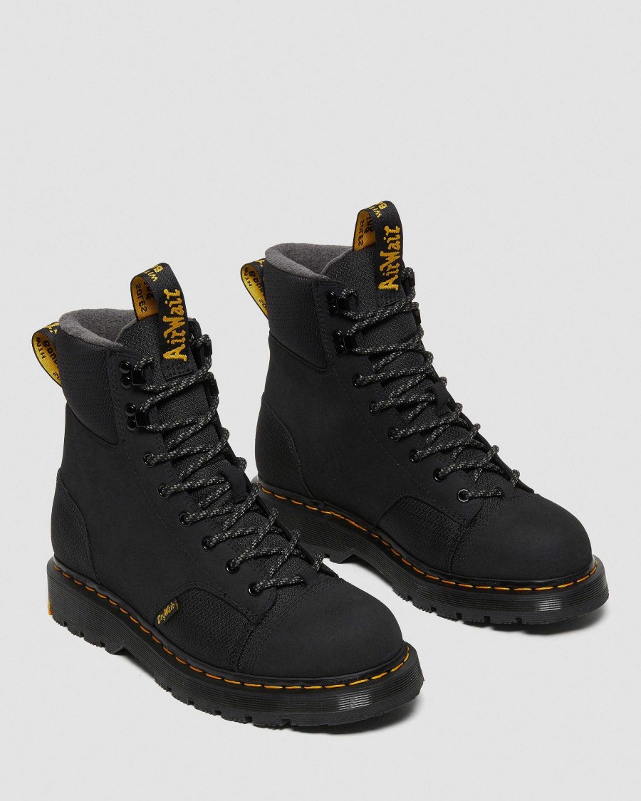 Messieurs Dr. Martens Tenias | 1460 Trinity Impermeable Antiderapant - Maihars Noir — Nubuck Fraise Wp