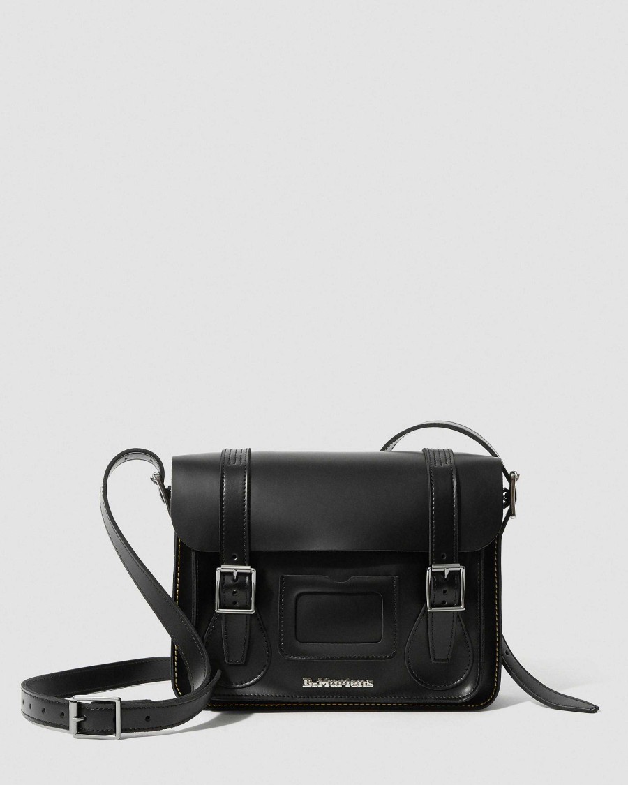 Accessoires Dr. Martens Sacs En Cuir | Sac En Cuir Lisse Kiev De 11 Pouces Noir — Kiev Et Lisse