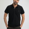 Homme Benson & Cherry Polos Pour Homme | Polo Classique Uni En Coton Bio Gesbio Noir