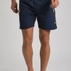 Homme Benson & Cherry Les Bas | Short De Bain Aux Details Fluorescents Pola Marine