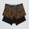 Homme Benson & Cherry Sous-Vetement | Lot De 2 Boxers En Coton Extensible Won Noir Jaune