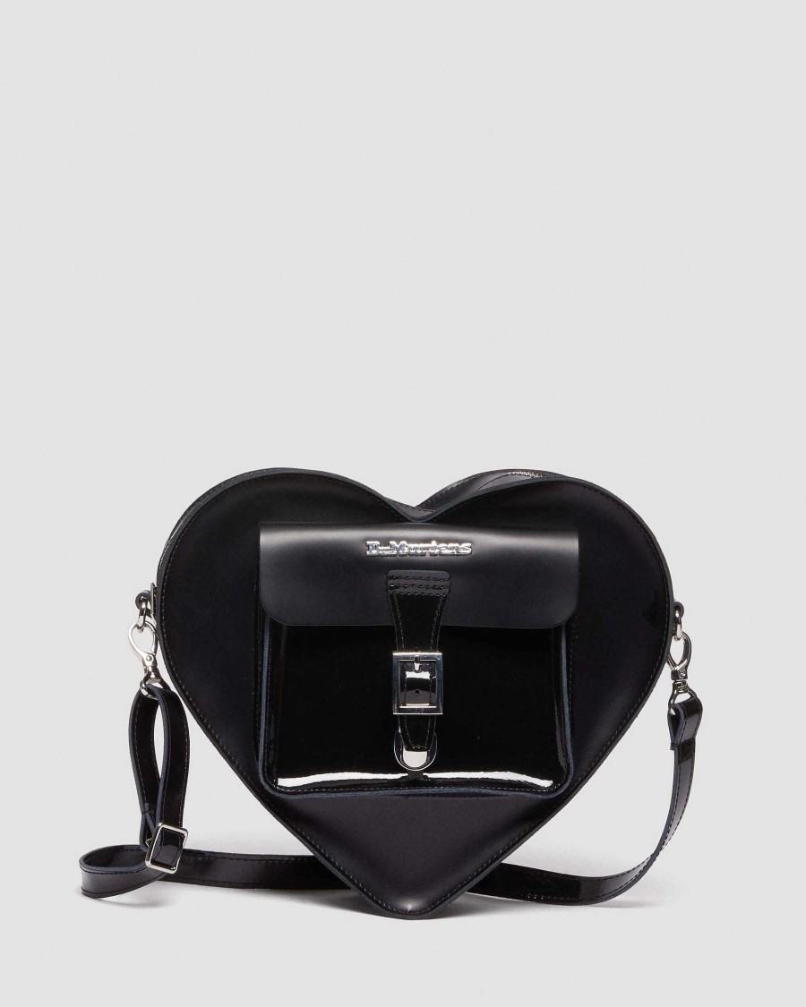 Accessoires Dr. Martens Sacs En Cuir | Sac En Cuir En Forme De Coeur Noir — Kiev