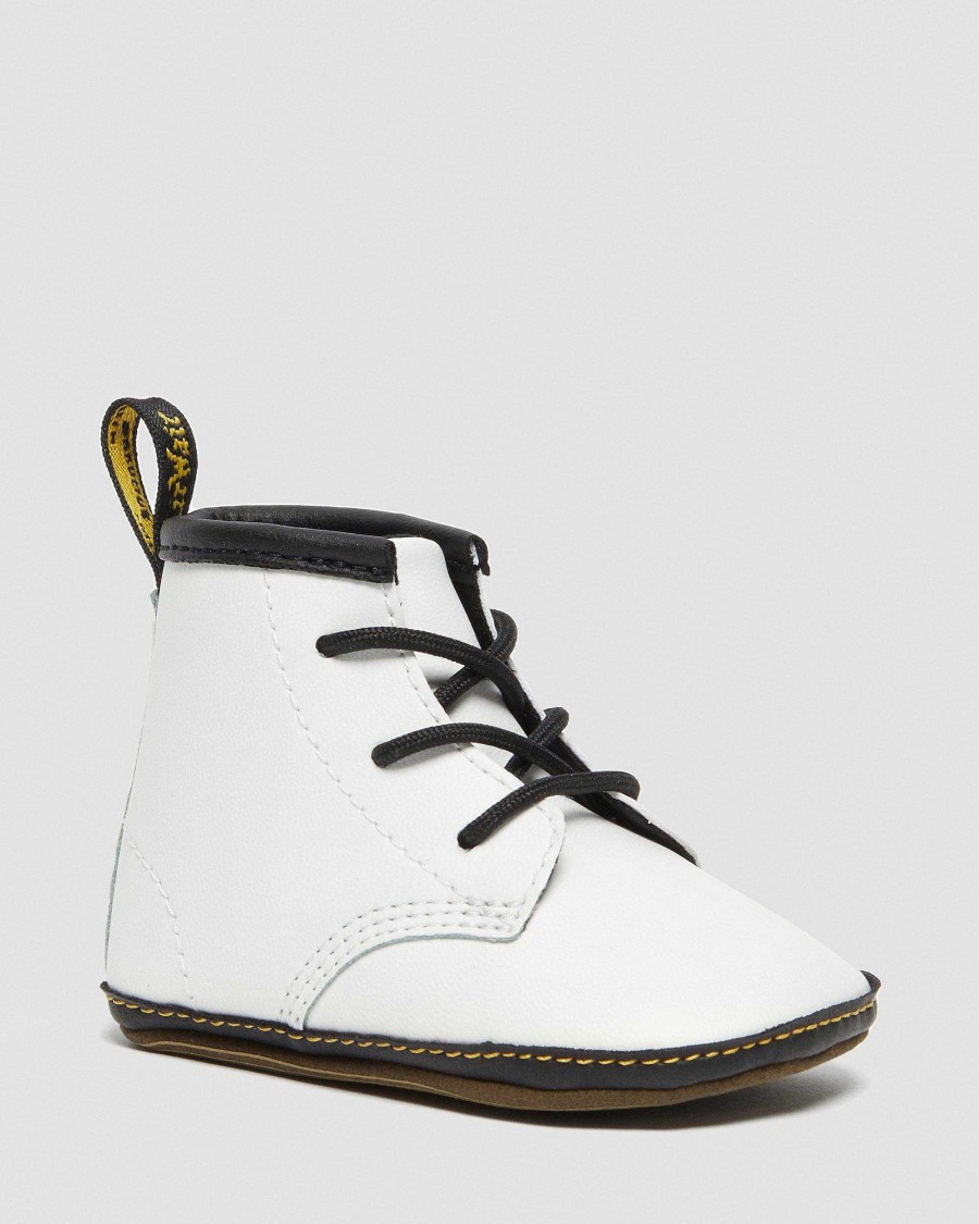 Enfants Dr. Martens Chaussures D'Ecole Pour Filles | Lit De Bebe En Cuir Pour Bebe Infant 1460 - Maihars Blanc — Mason Pu Split+Mason Nw Synthetique