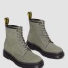 Messieurs Dr. Martens Tenias | Bottines A Lacets En Cuir Nubuck Fraise 1460 Gris Nickel — Nubuck Fraise Wp