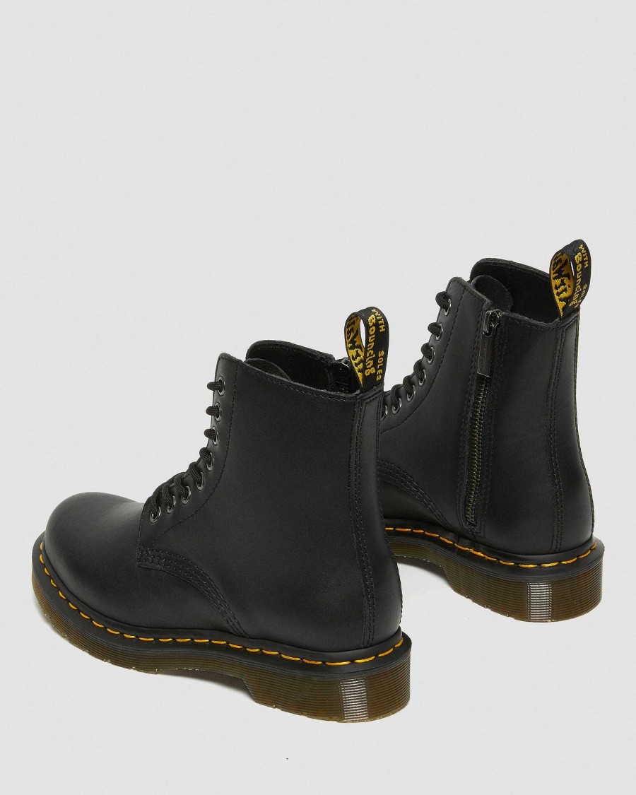 Dames Dr. Martens Tenias | Chapeaux Zippes 1460 Pascal Nappa Noir — Snap