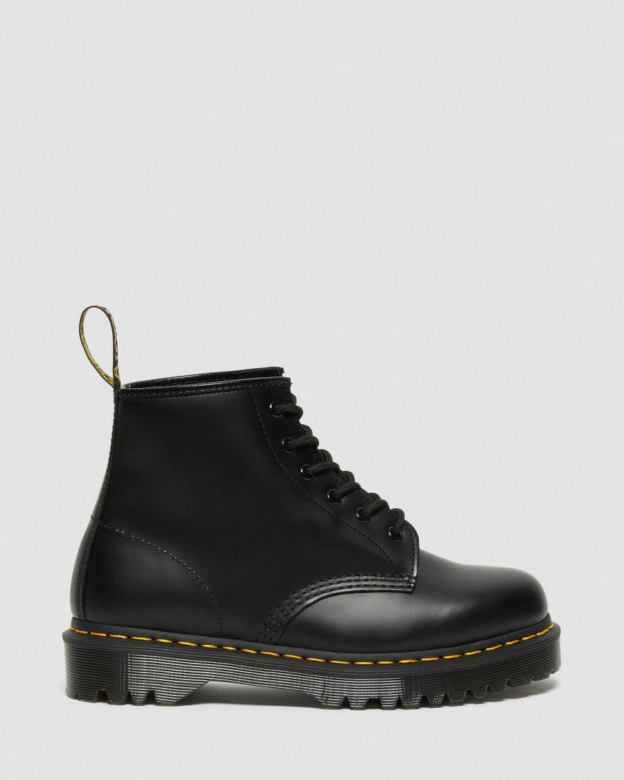 Messieurs Dr. Martens Tenias | Bottines 101 Bex En Cuir Lisse Noir — Lisse