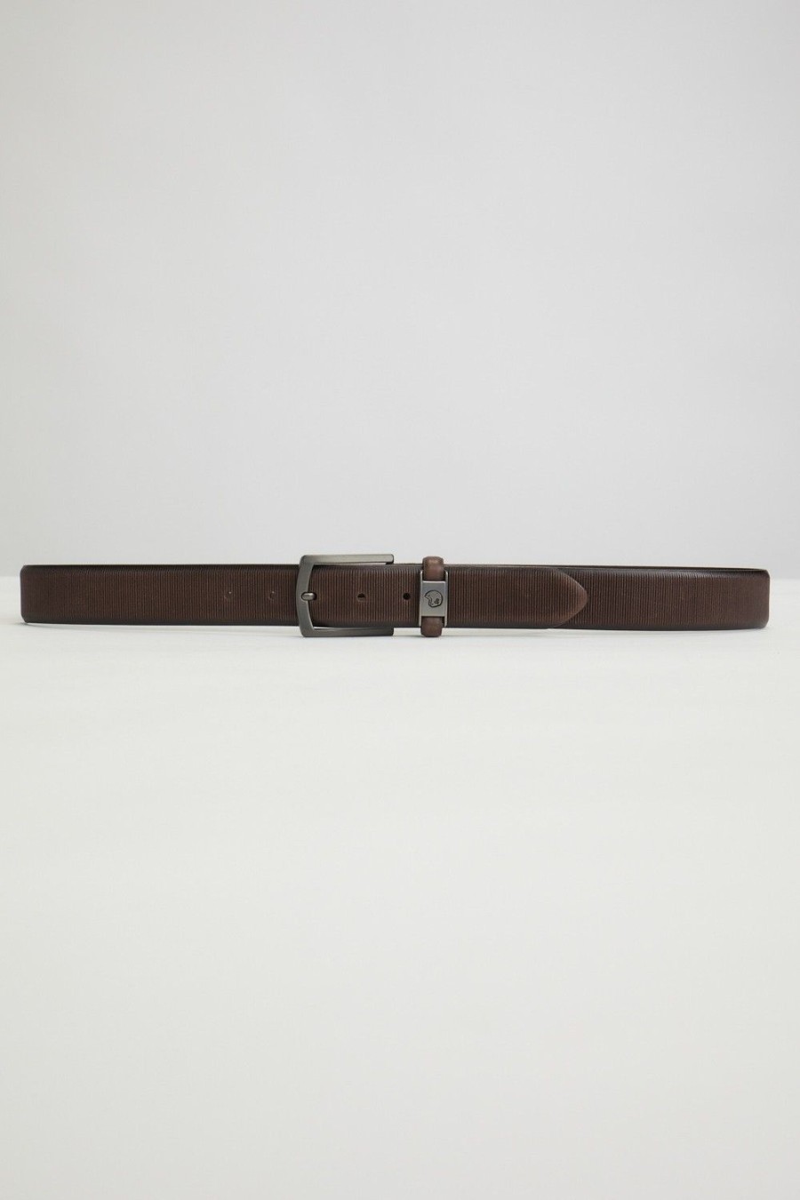 Homme Benson & Cherry Ceinture Homme | Centure En Cuir Texture Coca Choco