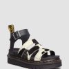 Dames Dr. Martens Sandales Gladiateur | Sandales A Imprime Vache Blaire Hair-On Imprime Noir + Vache