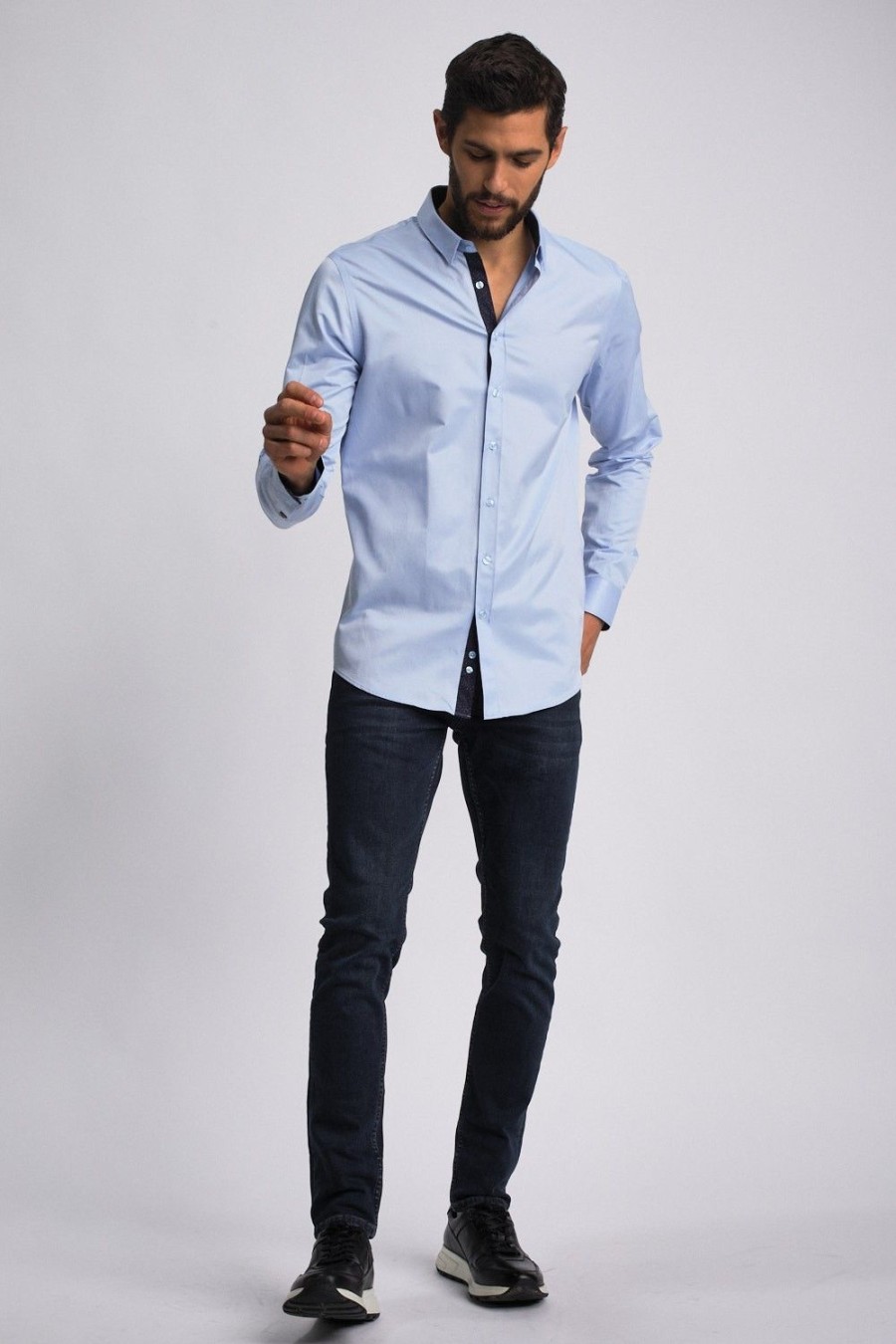 Homme Benson & Cherry Chemises Pour Homme | Chemise Slim Fit Luxor Ciel