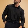 Homme Benson & Cherry Polos Pour Homme | Polo A Motifs Textures Geninlong Marine